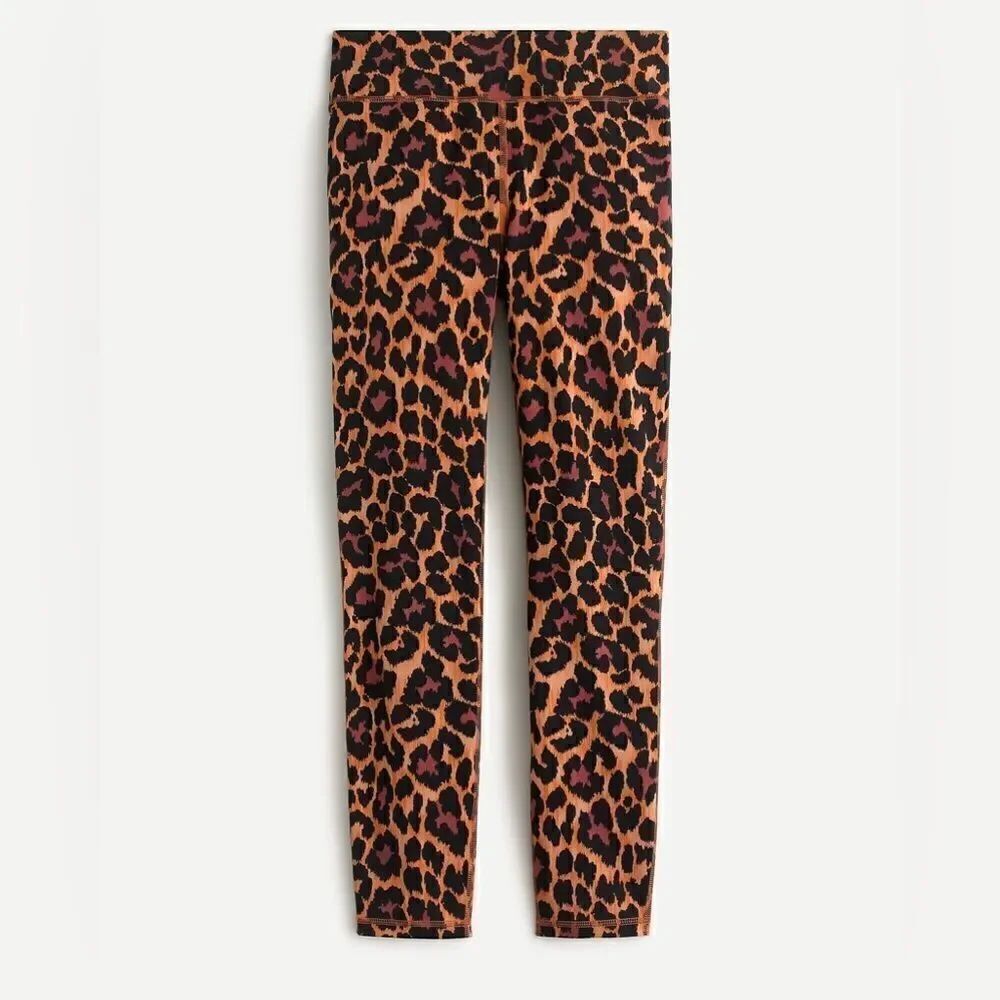 J Crew 7/8 High Rise Leopard Leggings